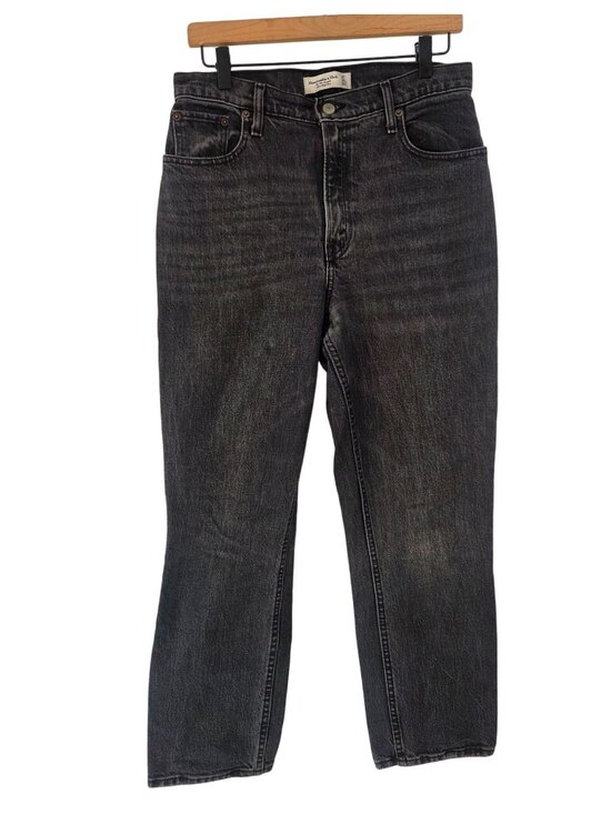 Abercrombie & Fitch Denim - Abercrombie & Fitch The '90s Straight Ultra High Rise Grey Jeans Women's 27/4Xs